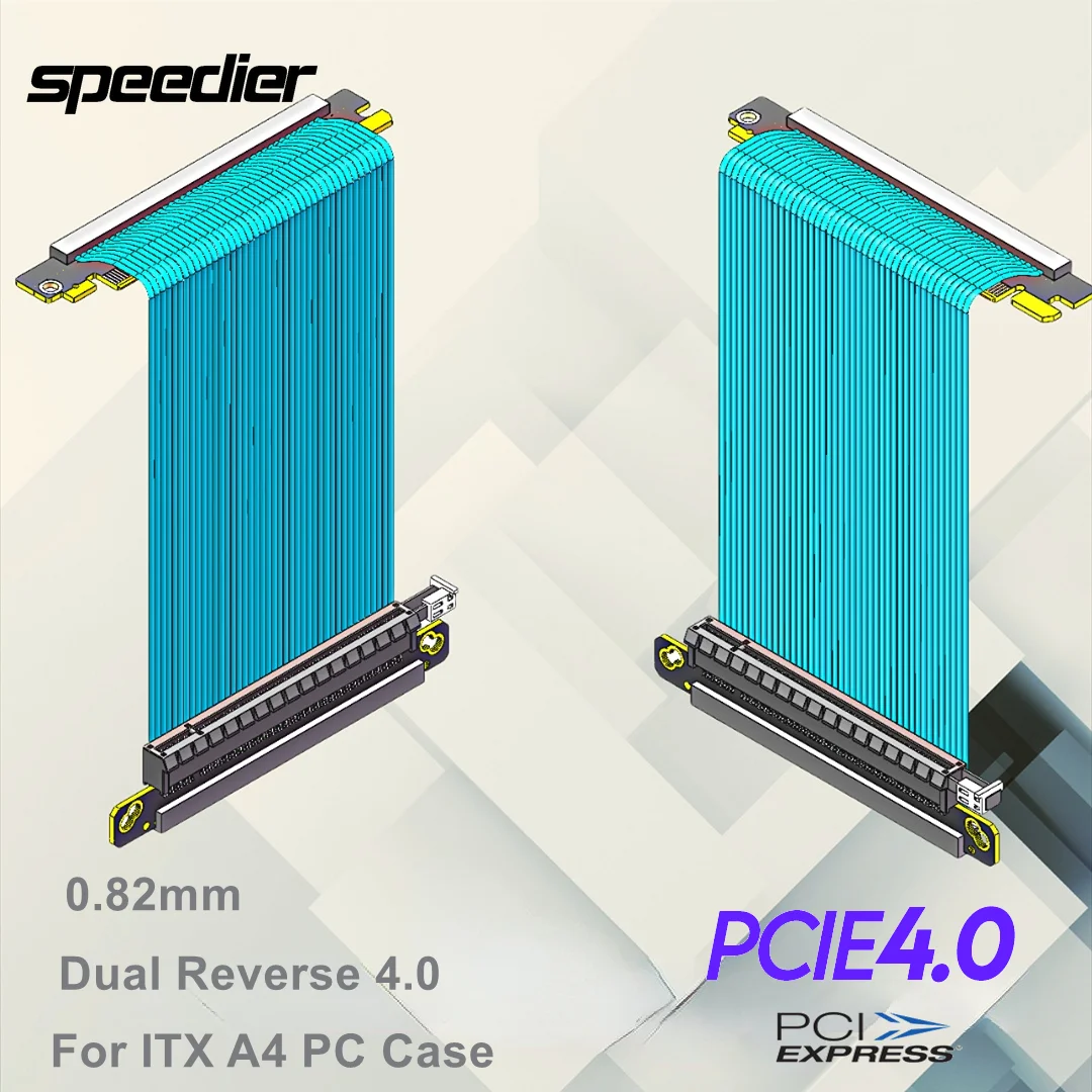 Двойной обратный кабель Pci-e  – обзор и цена Itx Gpu Riser Pcie 4.0 16X